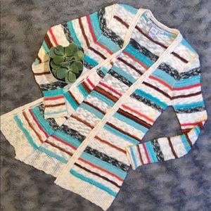Striped American Rag cardigan/sweater
